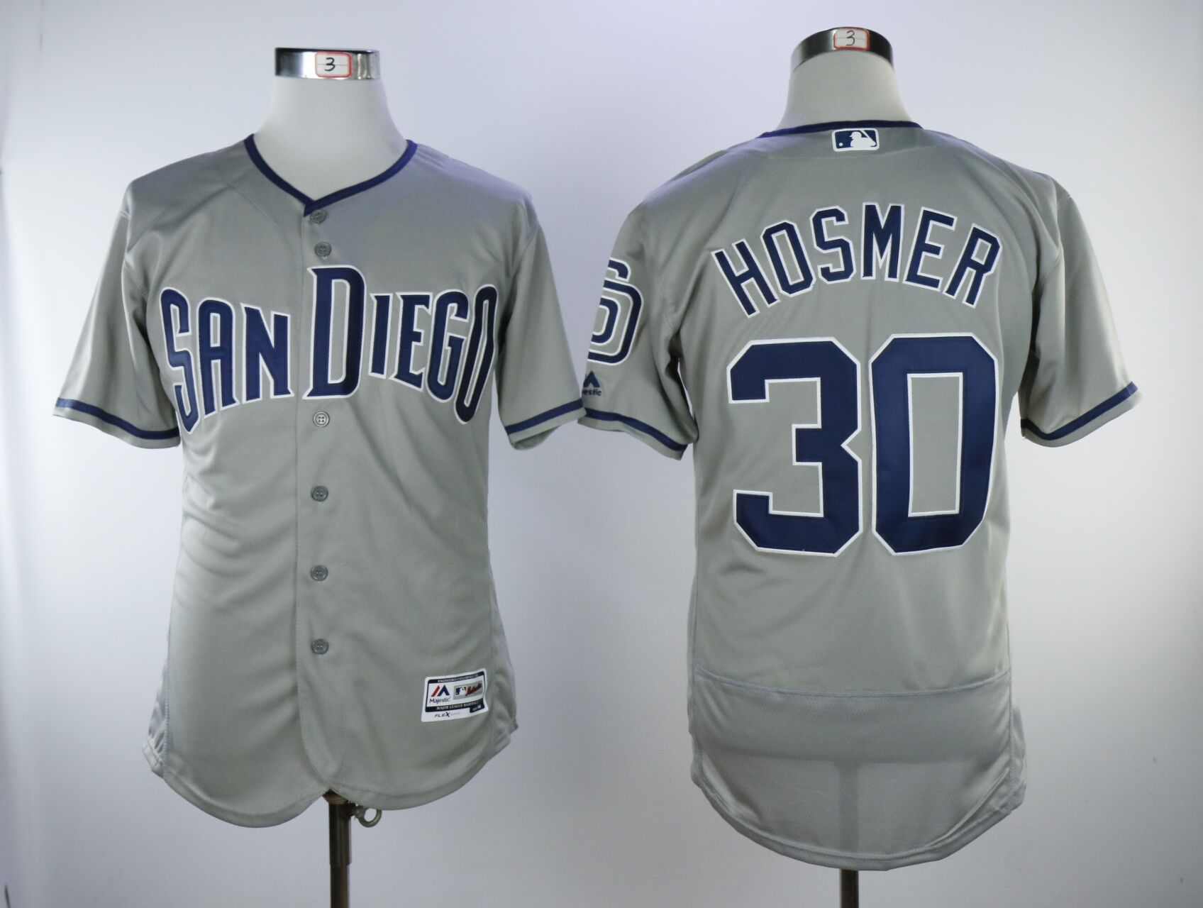 Men San Diego Padres 30 Hosmer Grey Elite MLB Jerseys
